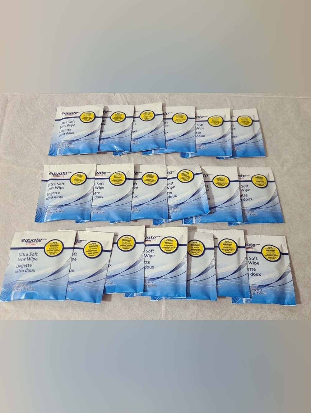 BNIP - 19 Equate Ultra Soft Lens Wipes for Eyeglasses, Sunglasses, Hands